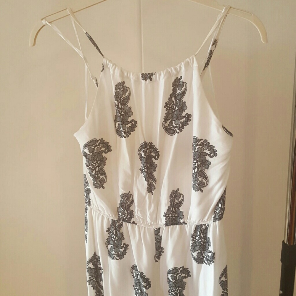 Black and White Bandana wide leg junpsuit
